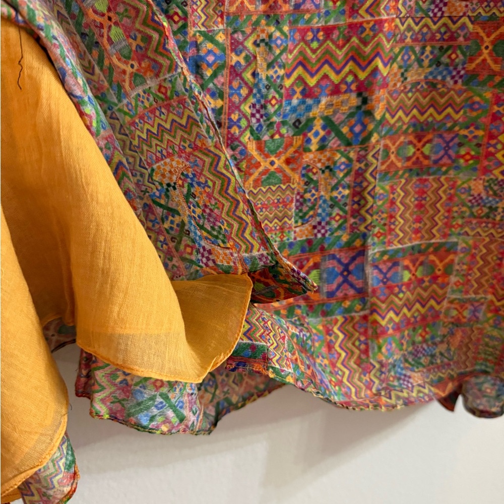 Women's Multicolor Patterned Maxi Skirt - Picture 7 of 13